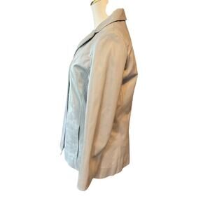 Kenneth Cole Women’s Gray Leather Blazer. Size Small.